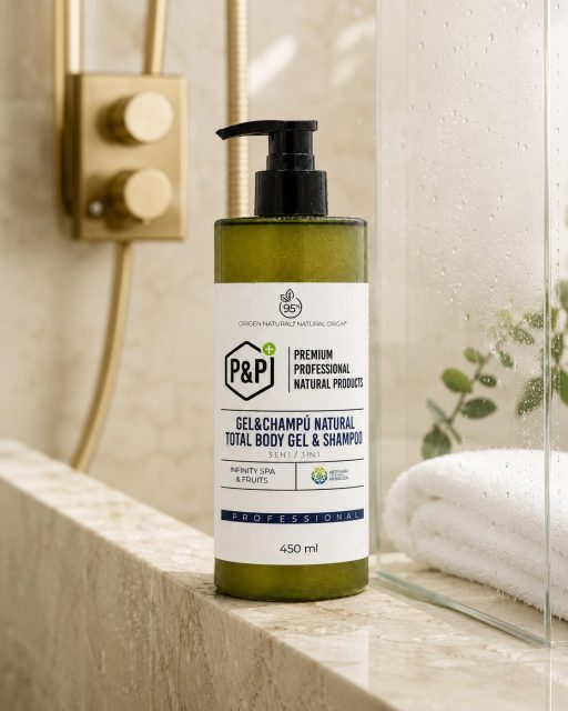 P&P 450-ml-Flasche 3-in-1 Total Body Wash Gel und Shampoo in einem Hotelbad