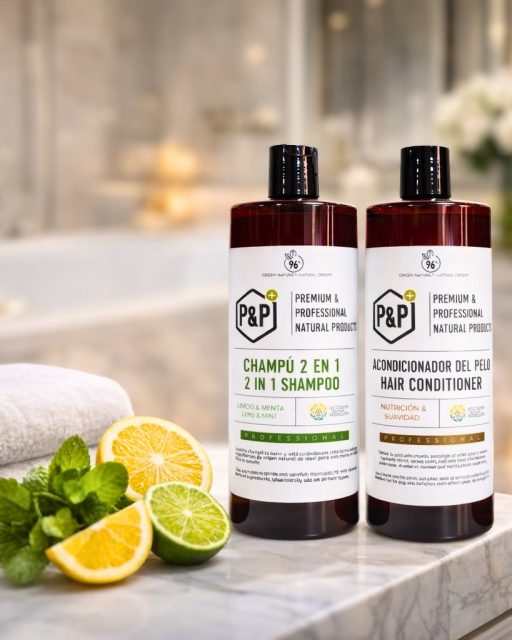 Champú y acondicionador P&P CREW de la gama de higiene para retail
